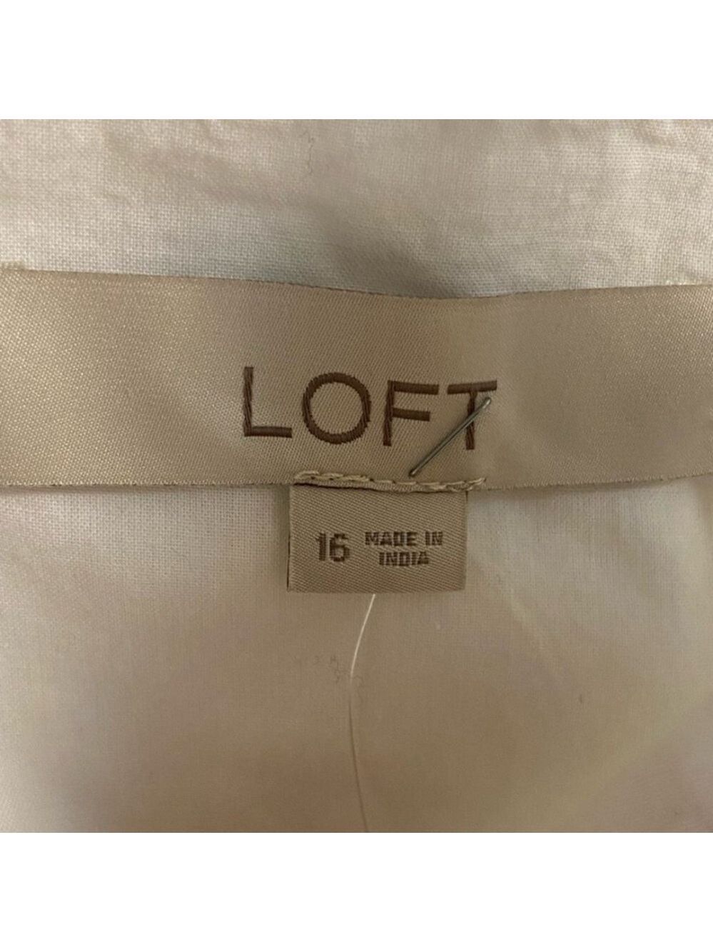 LOFT White Eyelet corset Mini Dress Sz 16 New - Picture 8 of 9